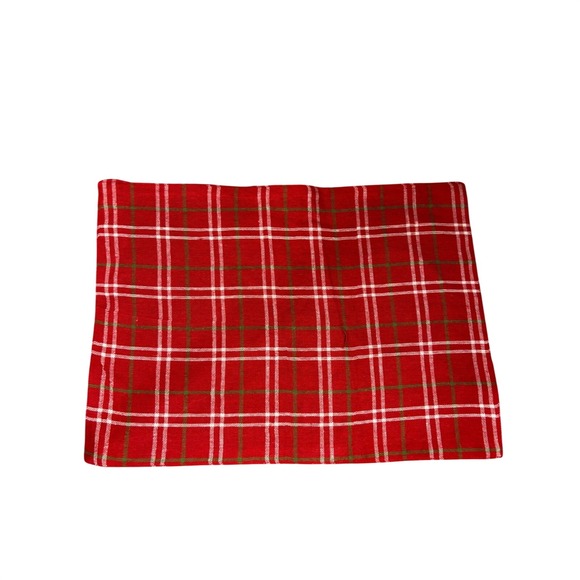 Home Collection Other - Home Collection Red Plaid Placemats Set of 7 Cotton Blend Table Decor